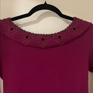 Women’s Fuchsia Off the Shoulder Top